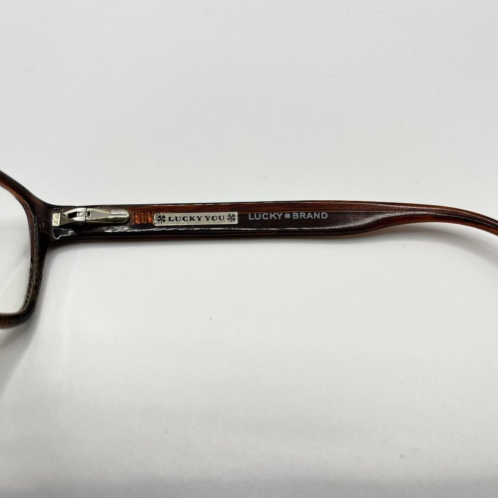 Lucky Brand Eyeglasses Frames D401 55-17-140 Brown Full Rim - FRAMES ONLY - Picture 4 of 5